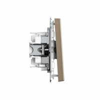 ARTGALLERY 1-клавишный ПЕРЕКЛЮЧАТЕЛЬ, 10АХ, механизм, быстрозажимные клеммы, ШАМПАНЬ Systeme Electric GAL000561S