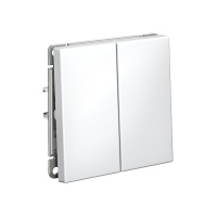 ARTGALLERY 2-клавишный ПЕРЕКЛЮЧАТЕЛЬ, 10АХ, механизм, быстрозажимные клеммы, ЛОТОС Systeme Electric GAL001365S