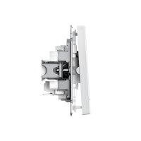 ARTGALLERY 2-клавишный ВЫКЛЮЧАТЕЛЬ с подсветкой, сх.5а, 10АХ, механизм, быстрозажимные клеммы, БЕЛЫЙ Systeme Electric GAL000153S