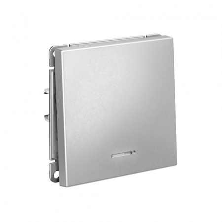 ARTGALLERY 1-клавишный ВЫКЛЮЧАТЕЛЬ с подсветкой, 10АХ, механизм, быстрозажимные клеммы, АЛЮМИНИЙ Systeme Electric GAL000313S