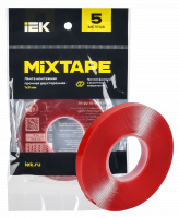 MIXTAPE PRO Лента монтажная прочная двусторонняя 1х9мм 5м IEK MT7-LM30-01-09-05
