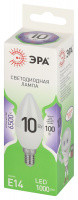 Лампа светодиодная LED 10 Вт 1000Лм 6500К свеча холодный E14 220-240В LED B35-10W-865-E14 Green Line ЭРА Б0067095