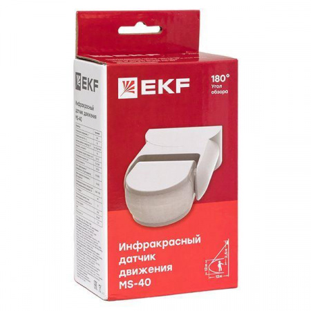 dd-ms-40 ИК датчик движения наст. 1200Вт 180гр. до 12м IP44 MS-40 EKF PROxima 