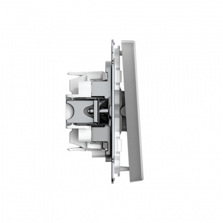 ARTGALLERY 1-клавишный ПЕРЕКЛЮЧАТЕЛЬ, 10АХ, механизм, быстрозажимные клеммы, СТАЛЬ Systeme Electric GAL000961S