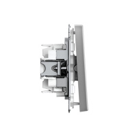 ARTGALLERY 1-клавишный ПЕРЕКЛЮЧАТЕЛЬ, 10АХ, механизм, быстрозажимные клеммы, СТАЛЬ Systeme Electric GAL000961S