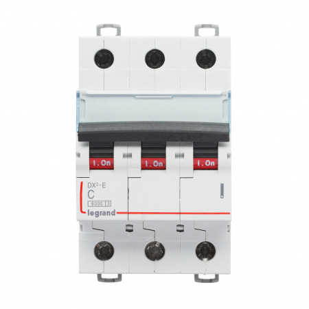 Выключатель автоматический трехполюсный 16А C DX3-E 6кА Legrand/Daccord 407291