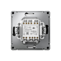 ARTGALLERY 2-клавишный ПЕРЕКЛЮЧАТЕЛЬ, 10АХ, механизм, быстрозажимные клеммы, КАРБОН Systeme Electric GAL001065S