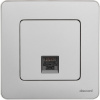 Розетка компьютерная RJ45 категория 6 UTP алюминий INSPIRIA IEK 673832