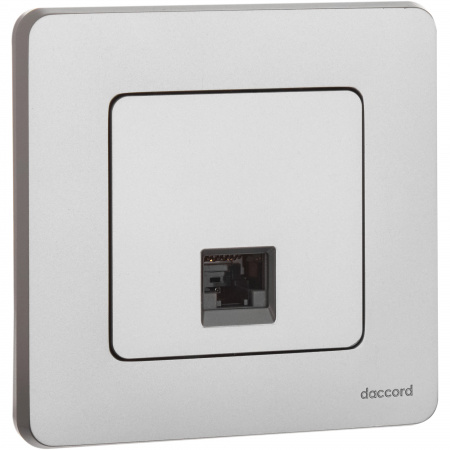Розетка компьютерная RJ45 категория 6 UTP алюминий INSPIRIA IEK 673832