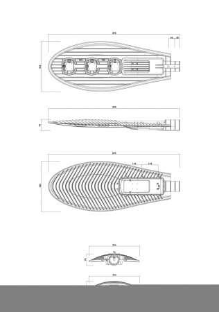 Б0029445 Светильник светодиодный уличный консольный ДКУ 150Вт 5000К IP65 22500Лм КСС Ш IC-COB 48-60мм SPP-5-150-5K-W ЭРА 