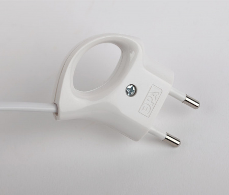 Б0019182 Вилка б/з 6A с кольцом непрямой ввод белая (10/200/9600) V1 ЭРА 