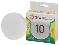 Лампа светодиодная LED 10 Вт 1000Лм 3000К таблетка (GX53) теплый GX53 220-240В LED GX-10W-830-GX53 Green Line ЭРА Б0066979