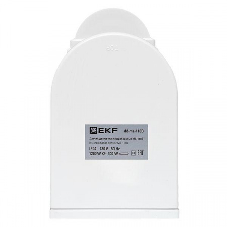 dd-ms-118B ИК датчик движения наст. 1200Вт 180гр. до 12м IP44 MS-118B EKF PROxima 