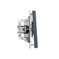 ARTGALLERY 2-клавишный ПЕРЕКЛЮЧАТЕЛЬ, 10АХ, механизм, быстрозажимные клеммы, ГРИФЕЛЬ Systeme Electric GAL000765S