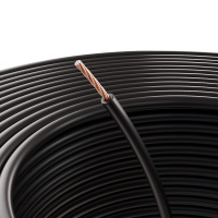 01-6506 Провод ПГВА 1х0.75 мм2, черный, бухта 100 м, REXANT 