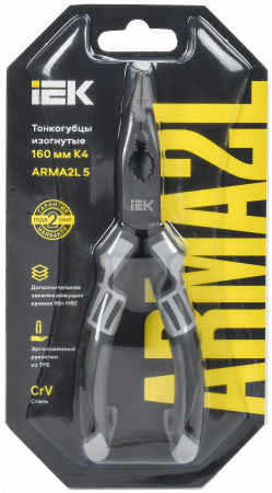 A2L5-BN10-K4-160 Тонкогубцы изогнутые 160мм K4 ARMA2L 6 IEK 