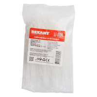 Хомут-стяжкa нейлоновая под винт 100х3.6 мм, белая, 100 шт REXANT 07-0104