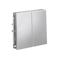 ARTGALLERY 2-клавишный ВЫКЛЮЧАТЕЛЬ, 10АХ, механизм, быстрозажимные клеммы, АЛЮМИНИЙ Systeme Electric GAL000351S