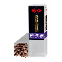 215010 Сверло по металлу 1.0х34/12мм DIN338 HSSE-Co5 130° RUKO 