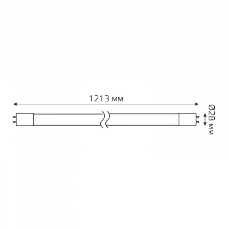 Лампа светодиодная LED 20 Вт 1560 лм 4000К трубка Т8 нейтральный G13 AC 220В стеклянная Elementary Gauss GAUSS 93029-R