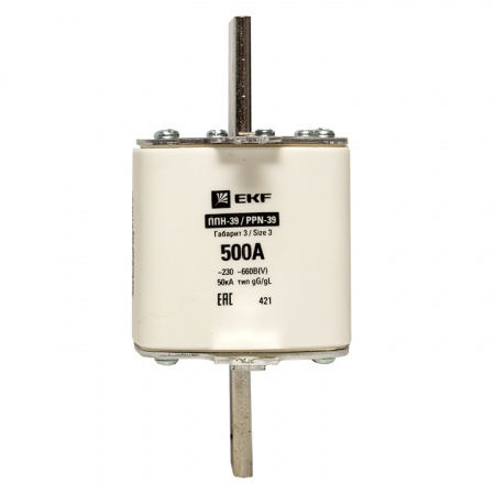 fus-39/630/500 Вставка плавкая ППН-39 630/500А габарит 3 EKF 
