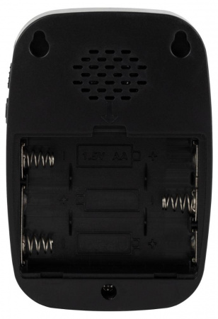 Б0054087 Звонок дверной беспроводной на батарейках 38 мелодий 180м IP20 с регулятором громкости и световой индикацией черный 3АА/А23 C88 ЭРА 