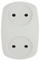 Разветвитель электрический SPx-2e-W на 2 розетки с заземлением 16А белый ЭРА Б0053478