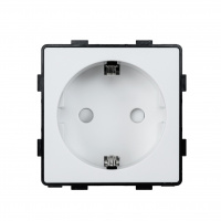 Розетка в рамку белая (47х47мм) Sibling Powersocket-1PW 00-01018375