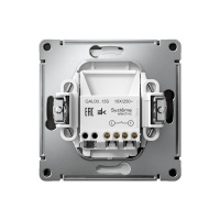 ARTGALLERY 1-клавишный ВЫКЛЮЧАТЕЛЬ с подсветкой, 10АХ, механизм, быстрозажимные клеммы, БАЗАЛЬТ Systeme Electric GAL001413S