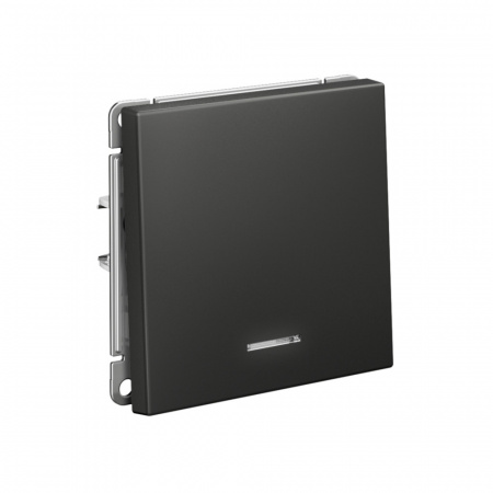 ARTGALLERY 1-клавишный ВЫКЛЮЧАТЕЛЬ с подсветкой, 10АХ, механизм, быстрозажимные клеммы, БАЗАЛЬТ Systeme Electric GAL001413S