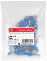 Разъем плоский NO-225-127 РпИм 2-250 изолированный «розетка» (упаковка 50 штук) ЭРА Б0063368