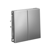 ARTGALLERY 2-клавишный ВЫКЛЮЧАТЕЛЬ, 10АХ, механизм, быстрозажимные клеммы, СТАЛЬ Systeme Electric GAL000951S