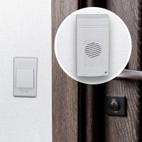 Звонок дверной беспроводной на батарейках 32 мелодии 100м IP20 со световой индикацией белый 2ААA/А23 C51 ЭРА Б0018092