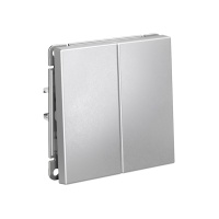 ARTGALLERY 2-клавишный ПЕРЕКЛЮЧАТЕЛЬ, 10АХ, механизм, быстрозажимные клеммы, АЛЮМИНИЙ Systeme Electric GAL000365S