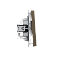 ARTGALLERY 2-клавишный ВЫКЛЮЧАТЕЛЬ с подсветкой, сх.5а, 10АХ, механизм, быстрозажимные клеммы, МОККО Systeme Electric GAL000653S