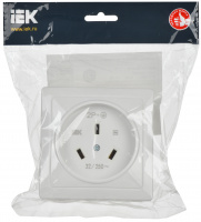 Розетка разборная для плиты с заземлением скрытой установки 32А белая Рпл11-К IEK ERP11-032-K01