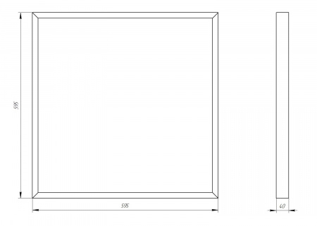Светильник светодиодный SPO-910-3-40K-045 595х595х40 45Вт 4725Лм 4000К матовый С ПРОВОДОМ (2/48) ЭРА Б0046479