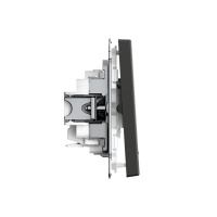 ARTGALLERY 2-клавишный ВЫКЛЮЧАТЕЛЬ с подсветкой, сх.5а, 10АХ, механизм, быстрозажимные клеммы, БАЗАЛЬТ Systeme Electric GAL001453S