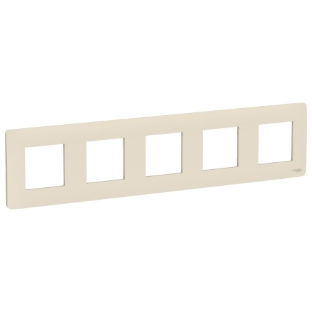 Рамка UNICA STUDIO пятипостовая бежевый Schneider Electric NU201044