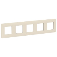 Рамка UNICA STUDIO пятипостовая бежевый Schneider Electric NU201044