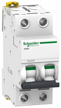 Выключатель автоматический двухполюсный 4A B iC60H Schneider Electric A9F83204