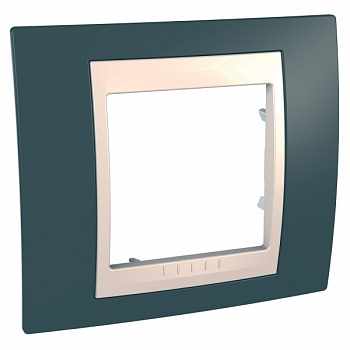 UNICA-Хамелеон Рамка 1 пост серо-зеленый/бежевый Schneider Electric MGU6.002.577