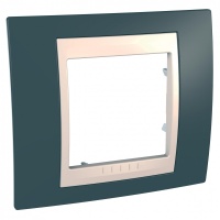 UNICA-Хамелеон Рамка 1 пост серо-зеленый/бежевый Schneider Electric MGU6.002.577