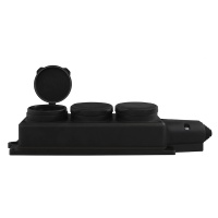 Розетка каучук трехместная с заземлением IP44 компакт UNIVersal 1323