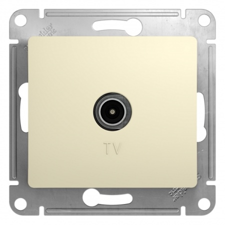 GLOSSA Розетка телевизионная TV проходная в рамку 4дБ бежевая Systeme Electric GSL000292