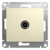 GLOSSA Розетка телевизионная TV проходная в рамку 4дБ бежевая Systeme Electric GSL000292