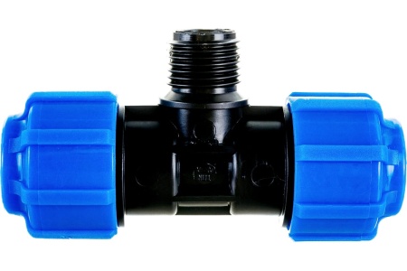 Тройник ПНД компрессионный НР 20 х 3/4' х 20 Политэк 51203420