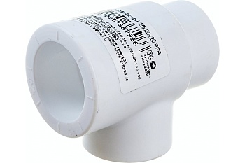 Тройник полипропиленовый PPR переходной 25х20х20мм белый Политэк 9300252020