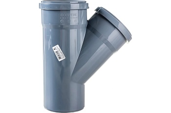 Тройник канализационный 45 град. 110 х 110 Политэк 201145