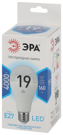Лампа светодиодная LEDA65-19W-840-E27(диод,груша,19Вт,нейтр,E27) ЭРА Б0031703